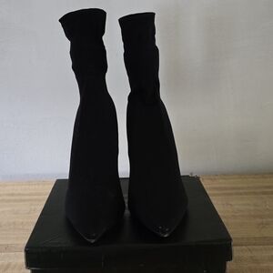 EGO Ricochet Ankle Knit Sock Bootie; Color: Black; Size: 8.